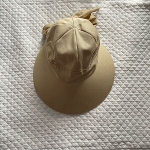 Betmar Sun Hat with Large Bow in Back Wide Large Brim OS  khaki